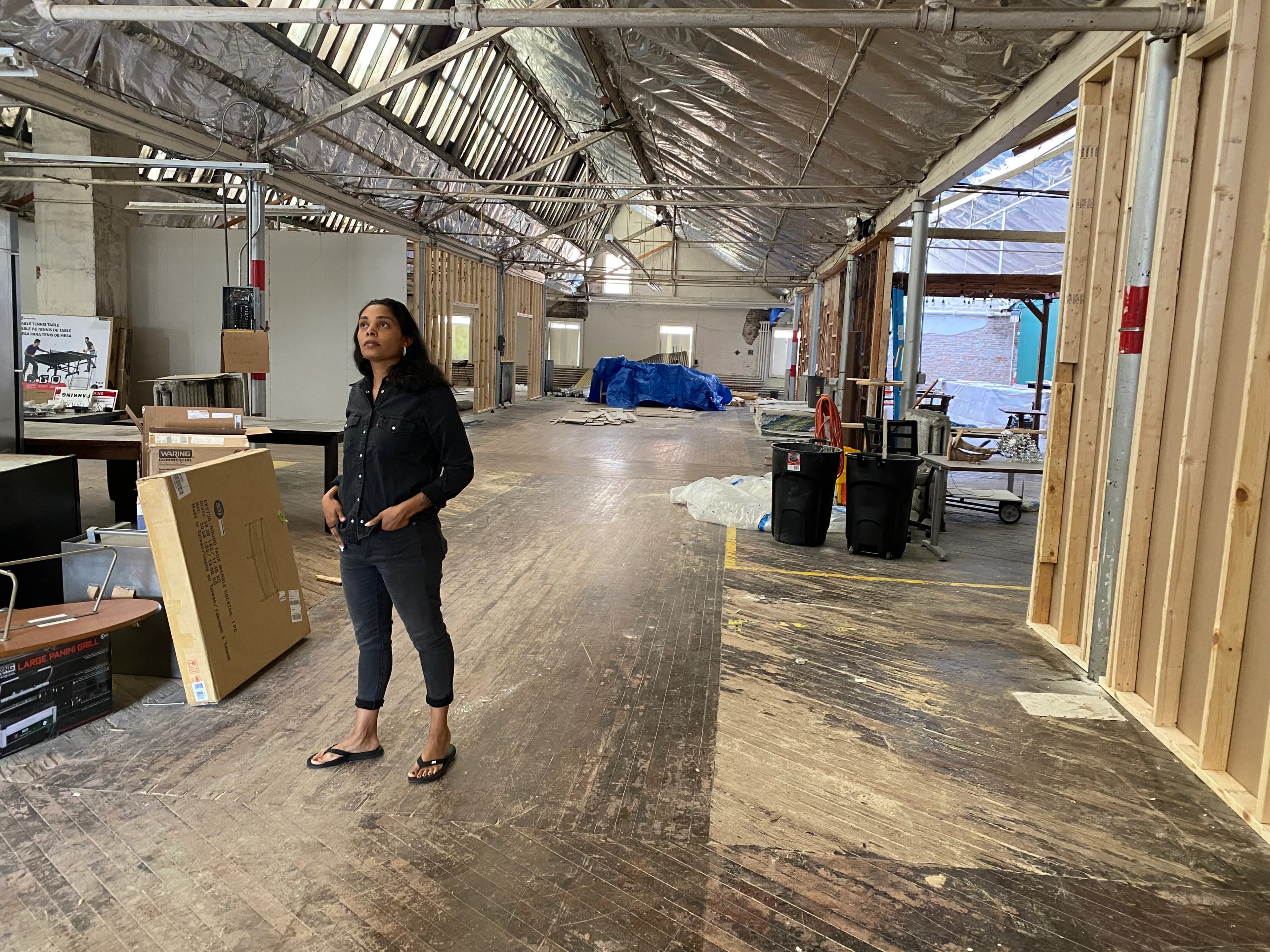 Angela in one of her development spaces