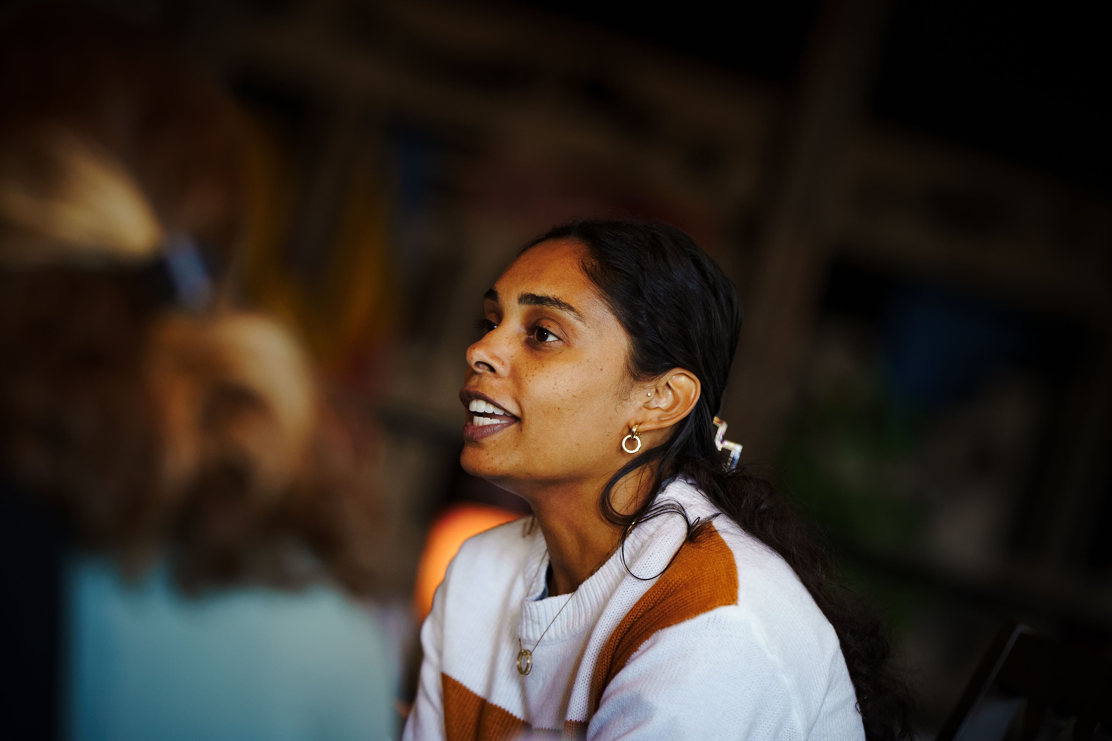 Angela leading a Made With Purpose gathering